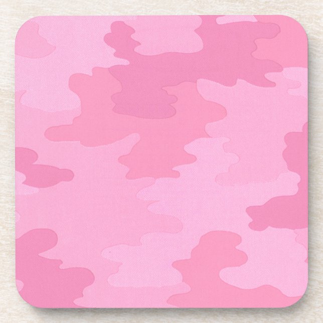 Pink Camouflage Coasters (Front)