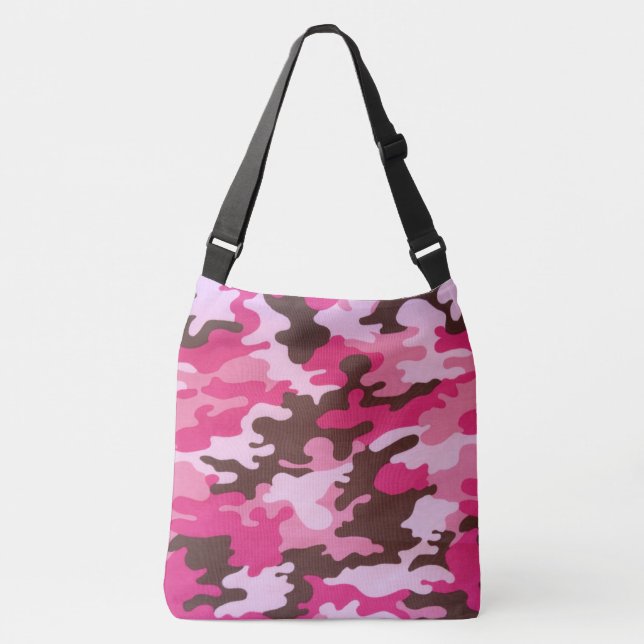 Pink Camouflage Crossbody Bag (Front)