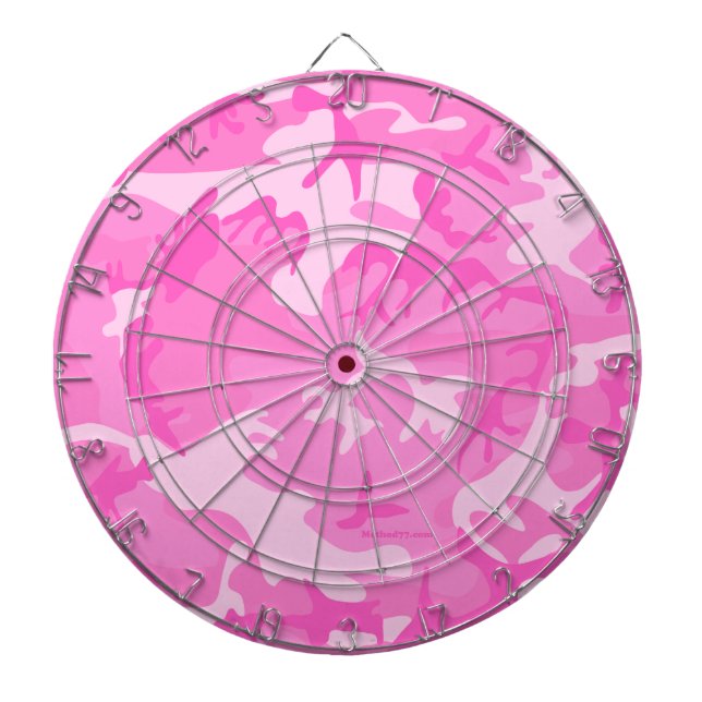 Pink camouflage Dart Board (Front)