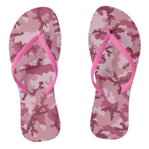 Pink camouflage jandals