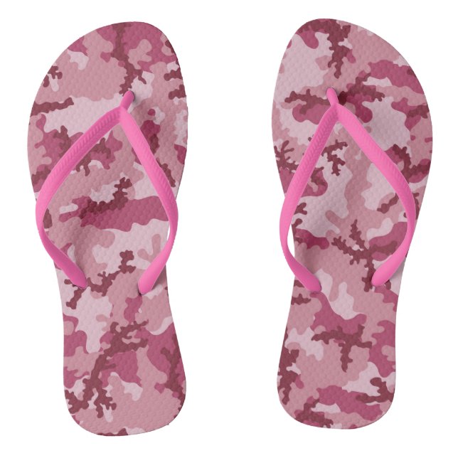 Pink camouflage jandals (Footbed)