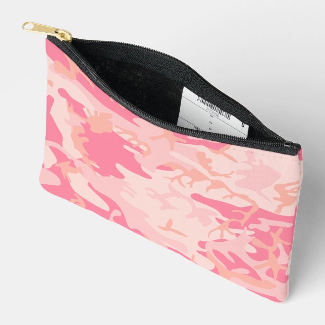 Pink Camouflage, Military, Army Accessory Pouch (Open)