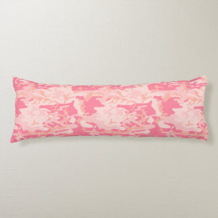 Pink Camouflage, Military, Army Body Cushion