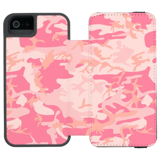 Pink Camouflage, Military, Army Incipio iPhone Wallet Case (Folio Open)