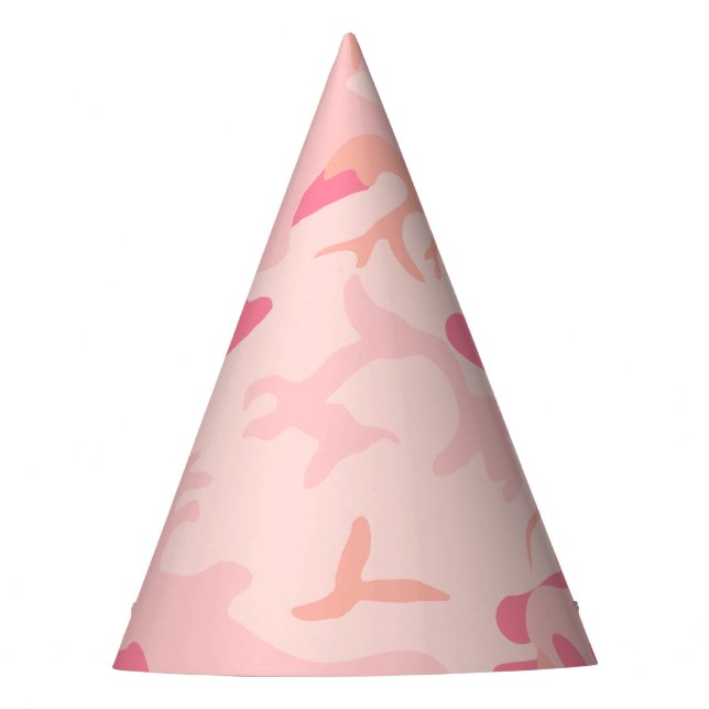 Pink Camouflage, Military, Army Party Hat (Front)