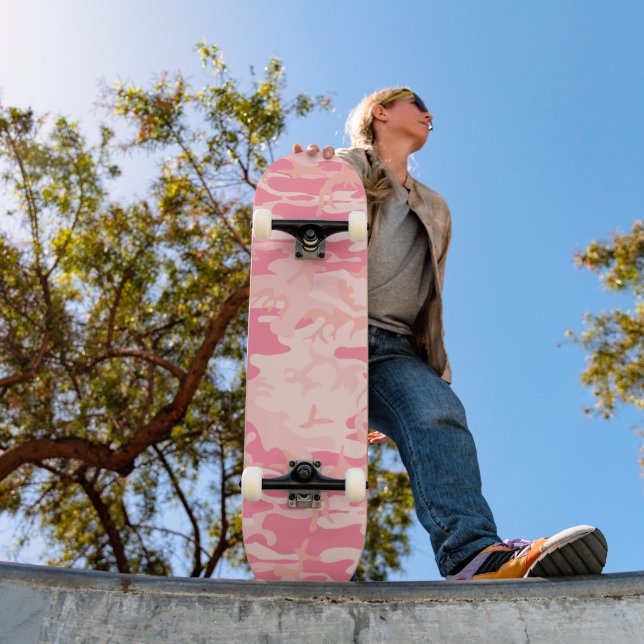 Pink Camouflage, Military, Army Skateboard (Outdoor 1)