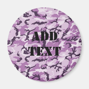 Pink Camouflage Military Pattern Magnet