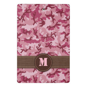Pink camouflage mini clipboard