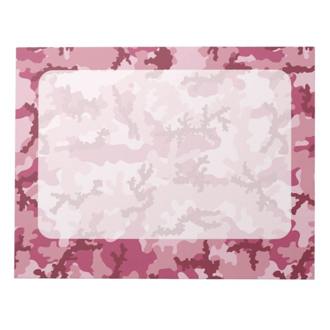 Pink camouflage notepad (Front)
