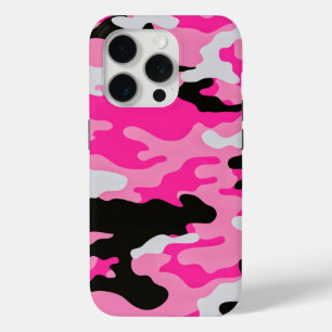 Pink Camouflage Pattern iPhone 15 Pro Case