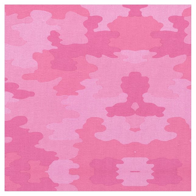 Pink Camouflage Pattern Fabric (Close Up)