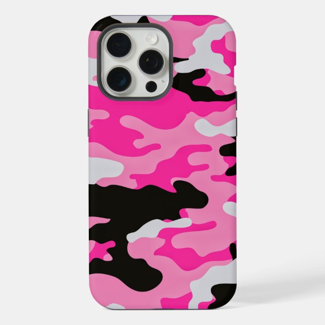Pink Camouflage Pattern iPhone Case (Back)