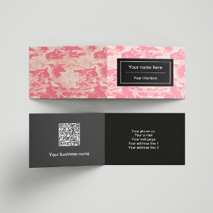 Pink Camouflage Pattern, Military, Army Business Card