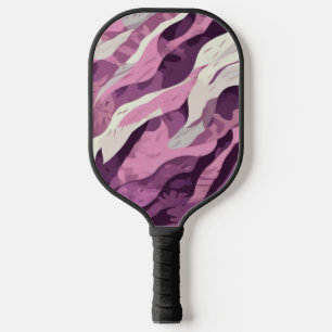 Pink camouflage pattern pickleball paddle