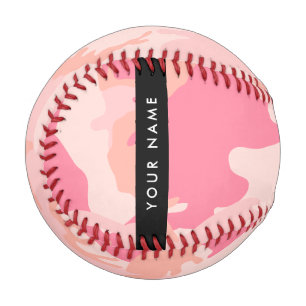 Pink Camouflage Pattern, Your name, Personalise Baseball