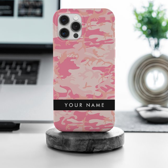 Pink Camouflage Pattern, Your name, Personalise Case-Mate iPhone Case (Creator Uploaded)