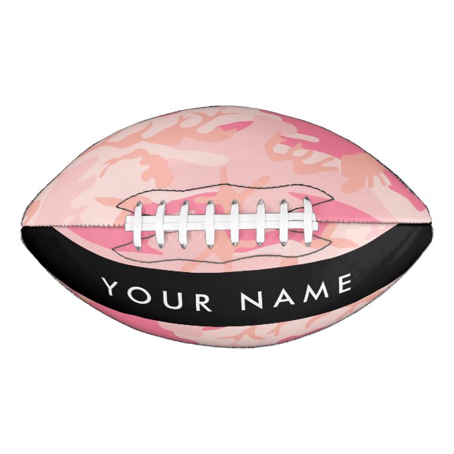 Pink Camouflage Pattern, Your name, Personalise Football (Front)