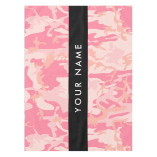 Pink Camouflage Pattern, Your name, Personalise Tablecloth