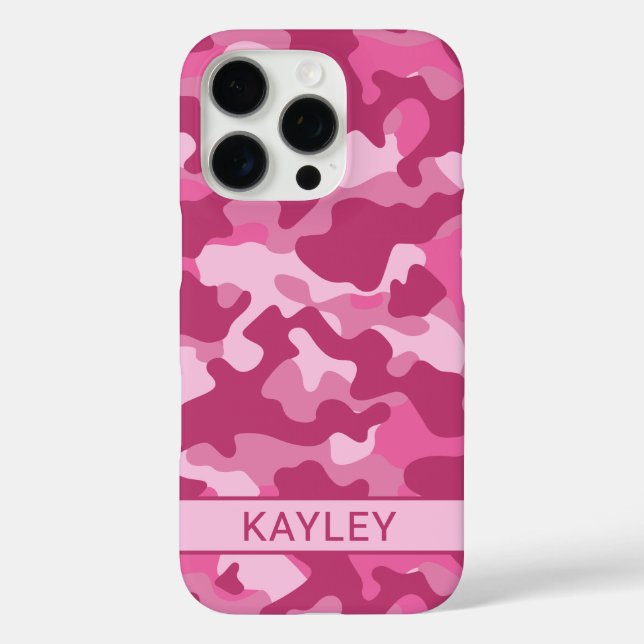 Pink Camouflage Personalised Case-Mate iPhone Case (Back)