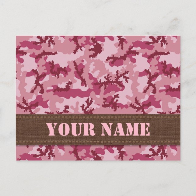 Pink camouflage postcard (Front)