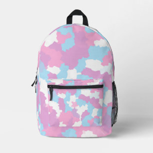 Pink Camouflage Printed Backpack