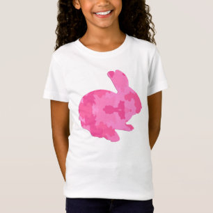 Pink Camouflage Silhouette Easter Bunny Shirt
