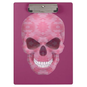 Pink Camouflage Skull Clipboard
