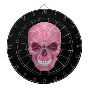 Pink Camouflage Skull Dart Board