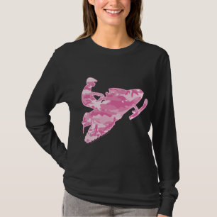 Pink Camouflage Snowmobiler T-Shirt