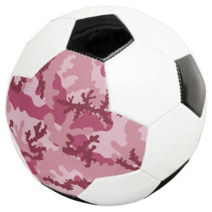 Pink camouflage soccer ball