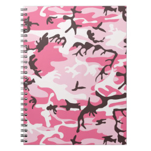 Pink Camouflage Spiral Notebook