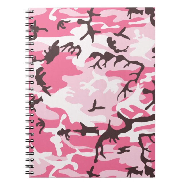 Pink Camouflage Spiral Notebook (Front)
