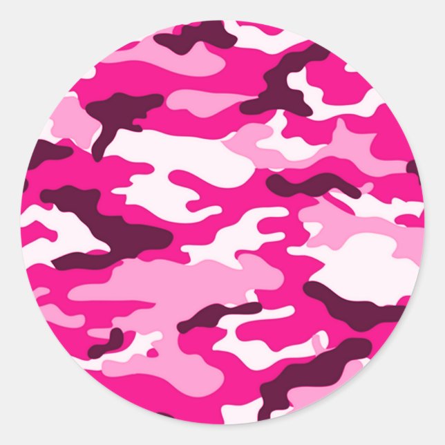 Pink camouflage Sticker (Front)