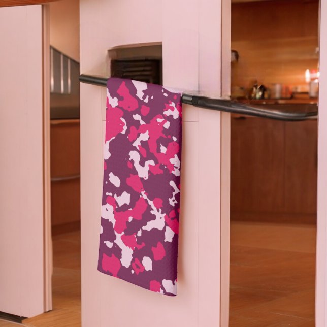Pink Camouflage Tea Towel (Kitchen Towel)