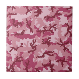 Pink camouflage tile