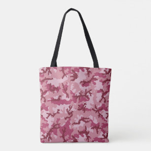 Pink camouflage tote bag