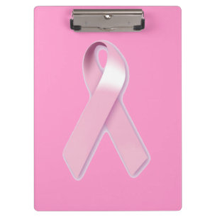 Pink Cancer Ribbon Clipboard