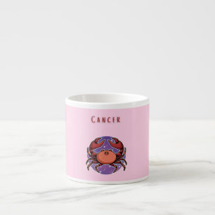 Pink Cancer, zodiac, star sign print Espresso Cup