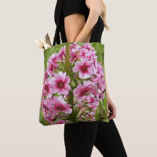 Pink Candelabra Primula Floral Tote Bag