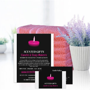 Pink Candle, Candle & Soap Makers Business Card