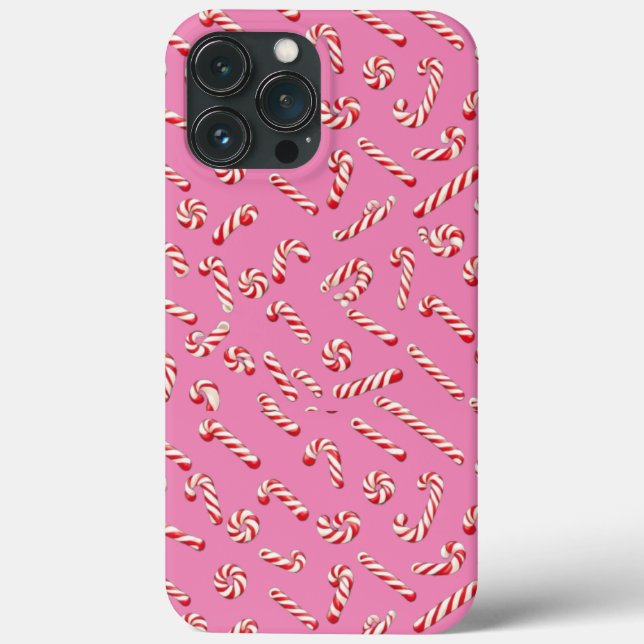 Pink Candy Cane Pattern Case-Mate iPhone Case (Back)
