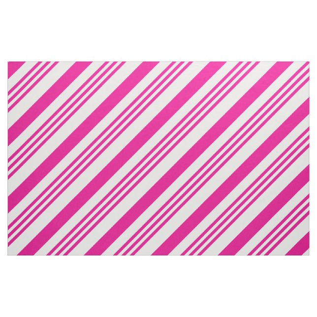 Pink Candy Cane Stripes Style 1 Fabric (Fat Quarter)