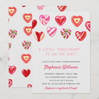 Pink Candy Hearts A little Sweetheart Baby Shower