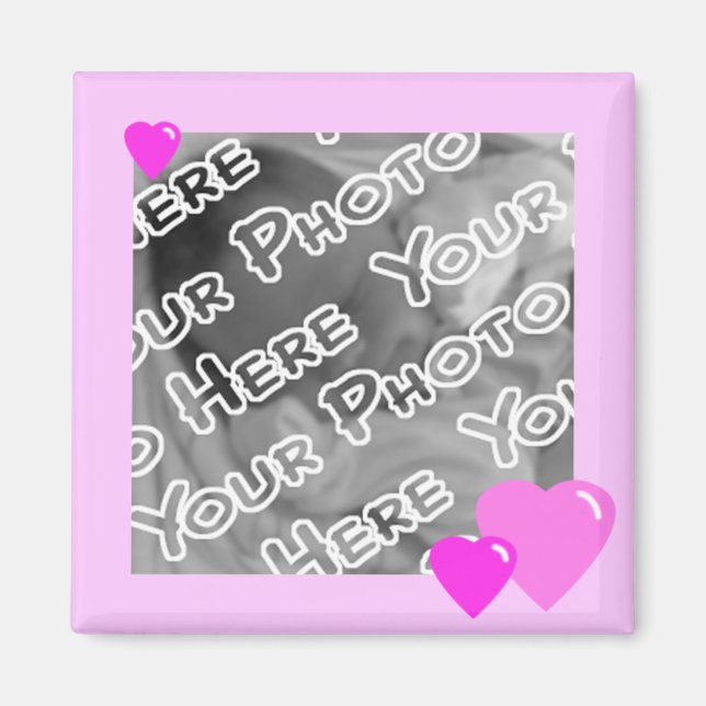 Pink Candy Hearts Magnet (Front)