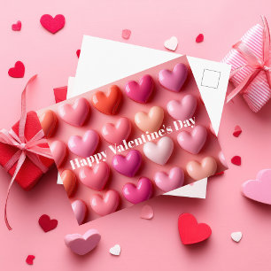 Pink Candy Hearts Valentine`s Day Card 
