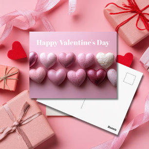 Pink Candy Hearts Valentine`s Day Card 