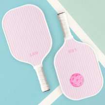 Pink Candy Stripe Design Tiny Initials Monogram
