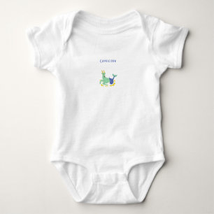 Pink Capricorn, zodiac, star print Baby Bodysuit