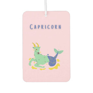 Pink Capricorn, zodiac, star print Car Air Freshener