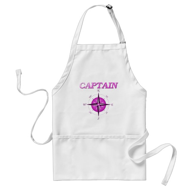 Pink Captain with Compass Rose Standard Apron (Front)